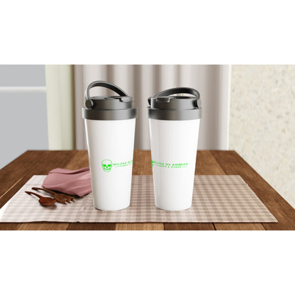 White 15oz Stainless Steel Travel Mug