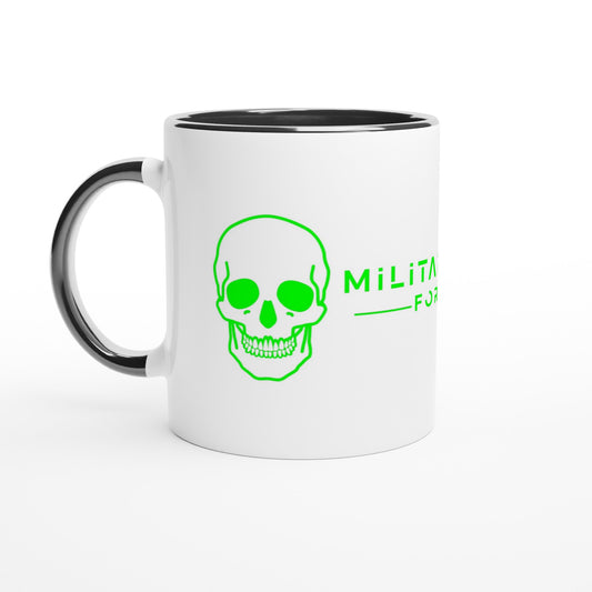 White 11oz Ceramic Mug with Color Inside